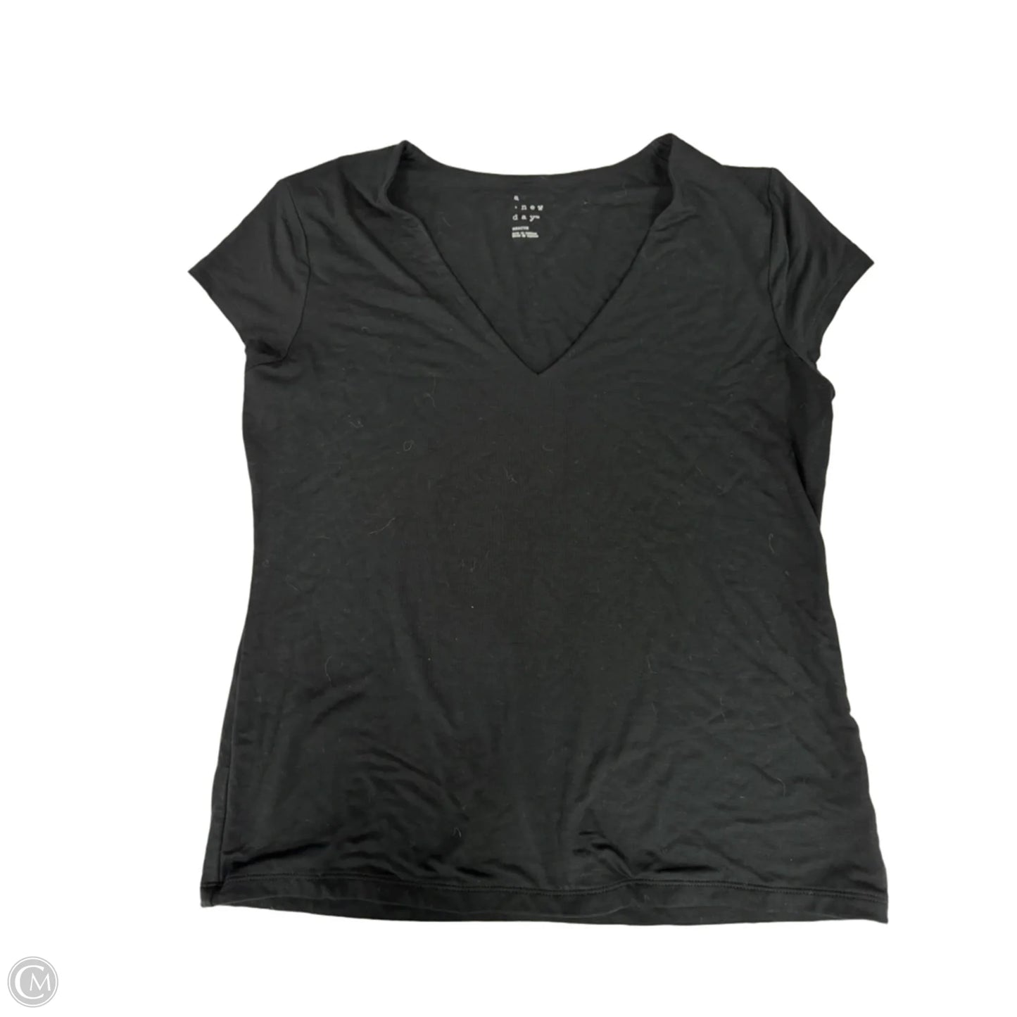 Top Short Sleeve Basic By A New Day In Black, Size: M