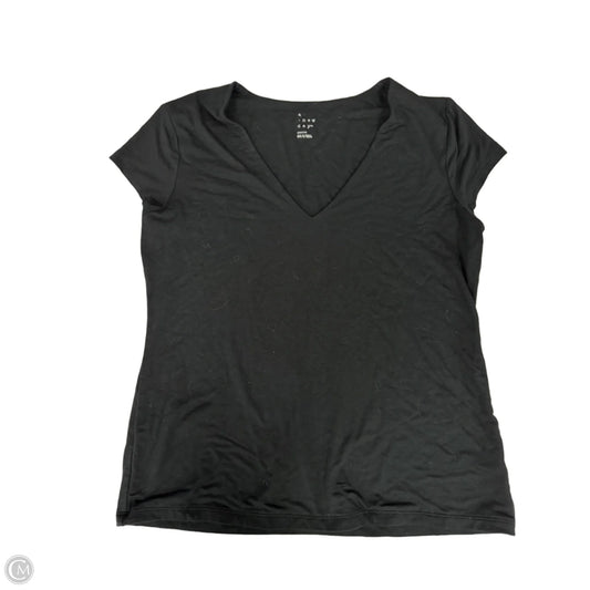 Top Short Sleeve Basic By A New Day In Black, Size: M