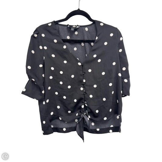 Top Short Sleeve By Laundry In Polkadot Pattern, Size: S