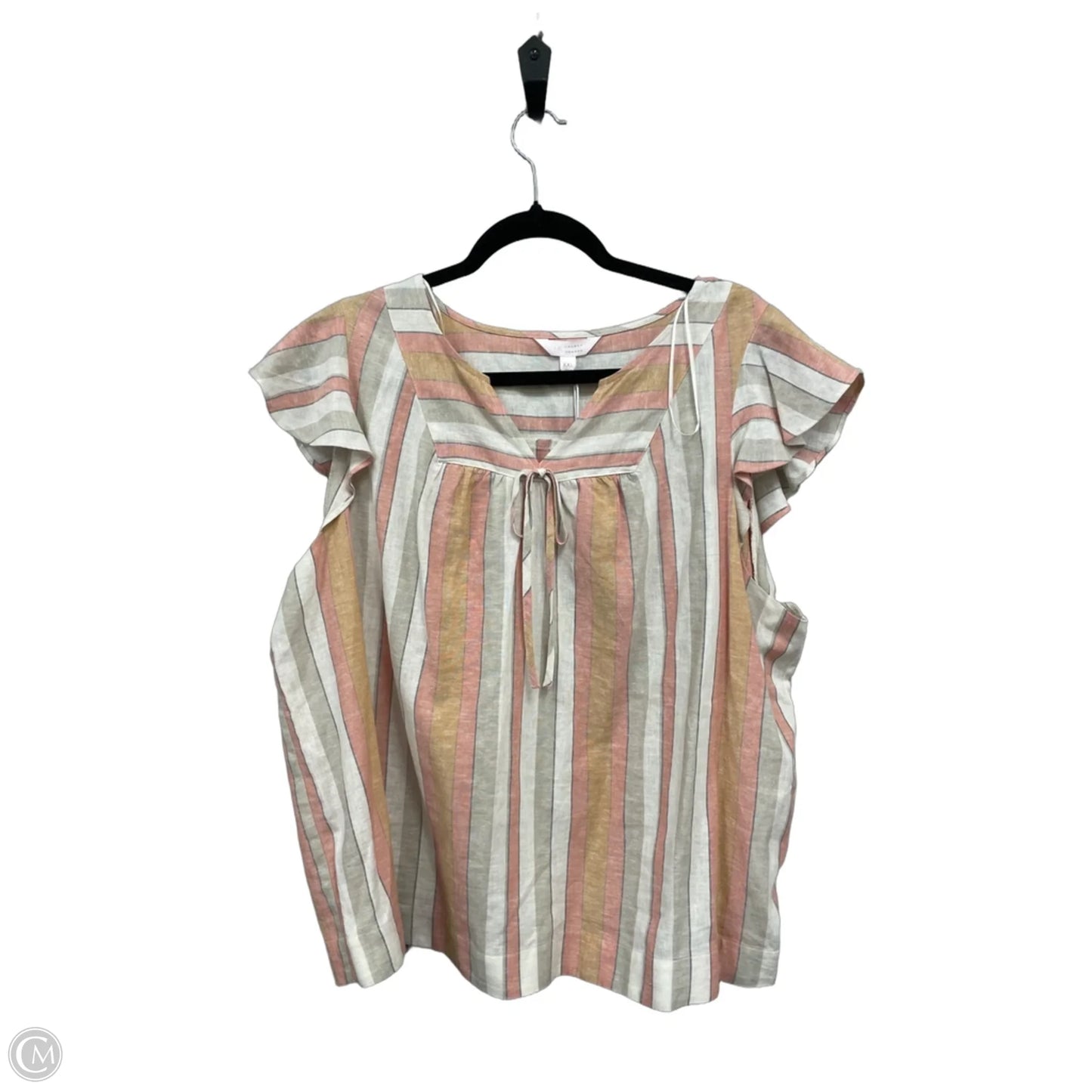 Top Short Sleeve By Lc Lauren Conrad In Striped Pattern, Size: Xxl