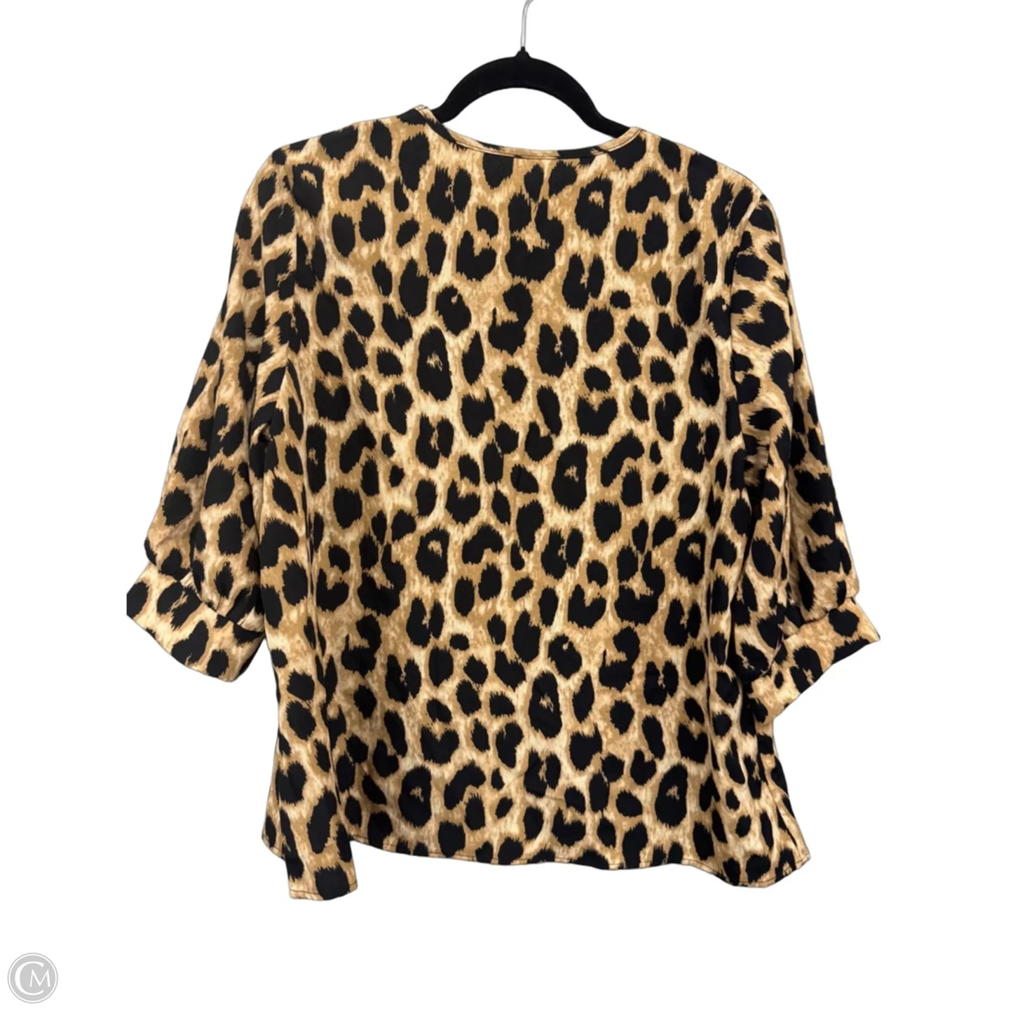 Top Short Sleeve By Clothes Mentor In Animal Print, Size: L