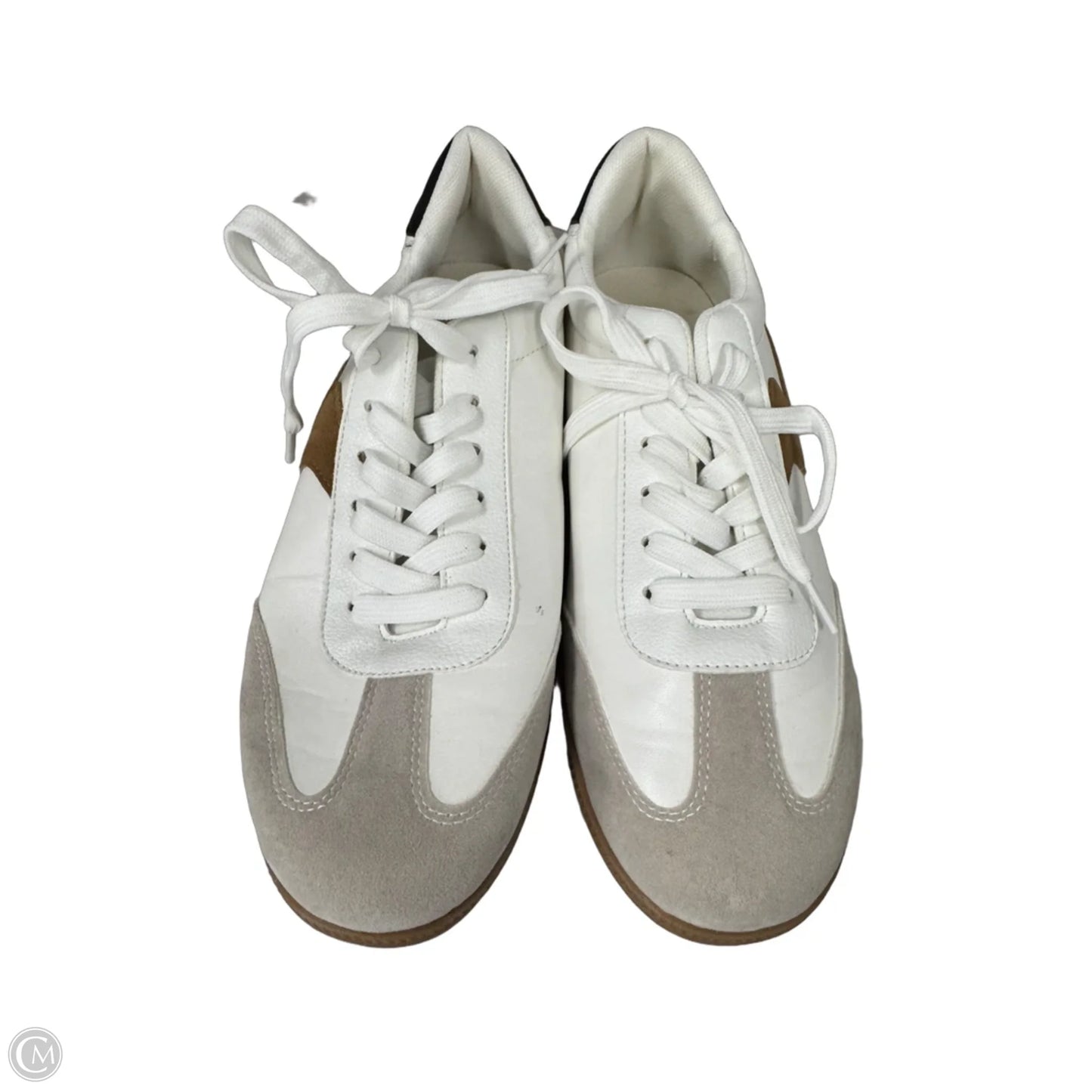 Shoes Sneakers By Clothes Mentor In Tan & White, Size: 9