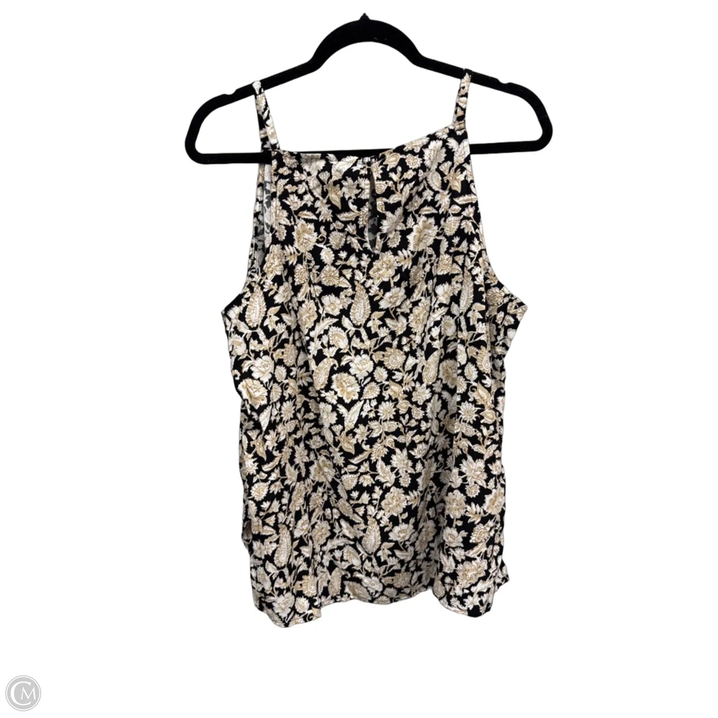 Top Sleeveless By Old Navy In Black & Tan, Size: Xl