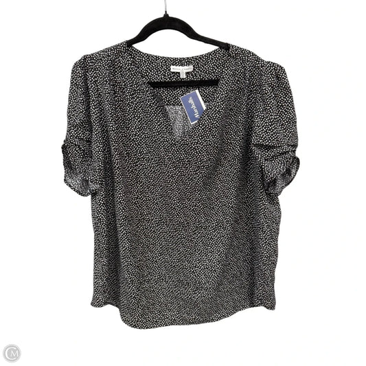 Top Short Sleeve By Maison Damelie In Black & White, Size: Xl