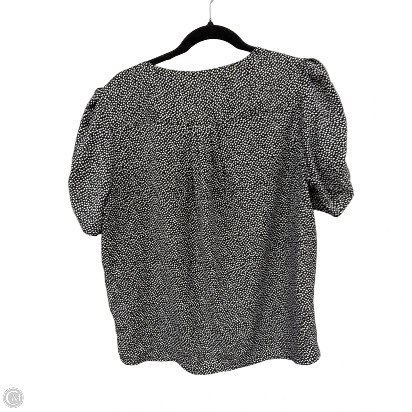 Top Short Sleeve By Maison Damelie In Black & White, Size: Xl