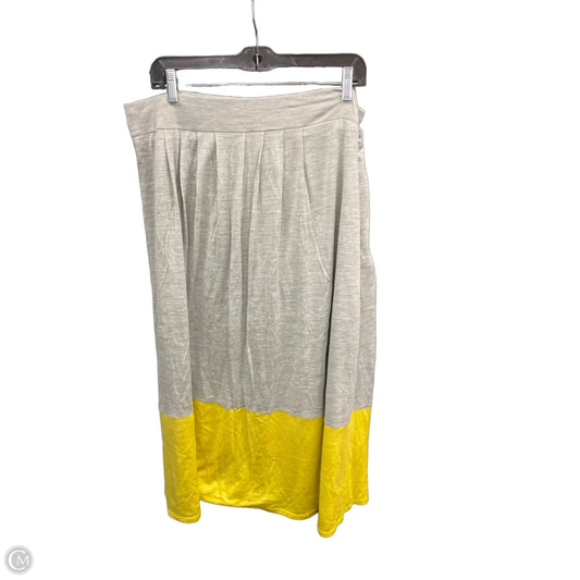 Skirt Midi By Eileen Fisher In Grey & Yellow, Size: Xl