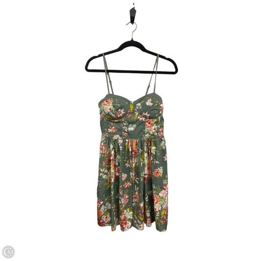 Dress Casual Short By Clothes Mentor In Green & Orange, Size: L
