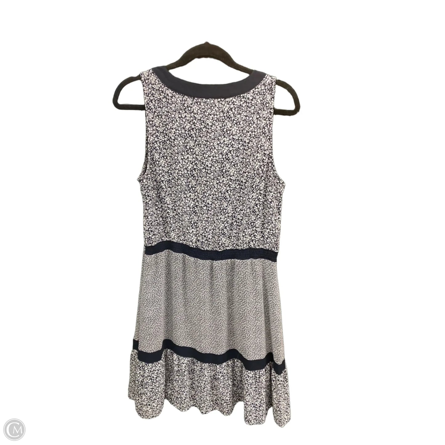 Dress Casual Midi By Michael By Michael Kors In Blue & White, Size: L