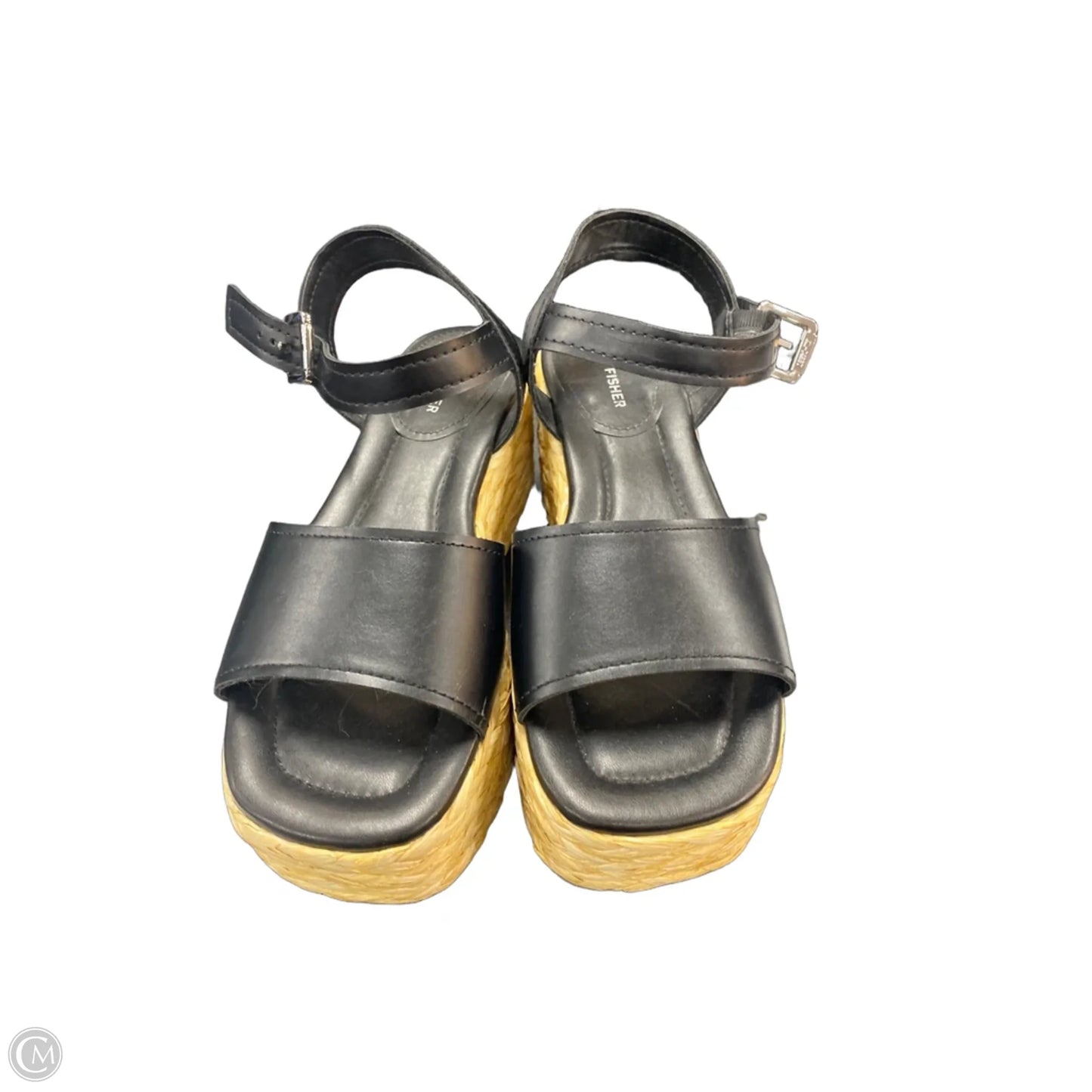 Sandals Heels Wedge By Marc Fisher In Black, Size: 8.5