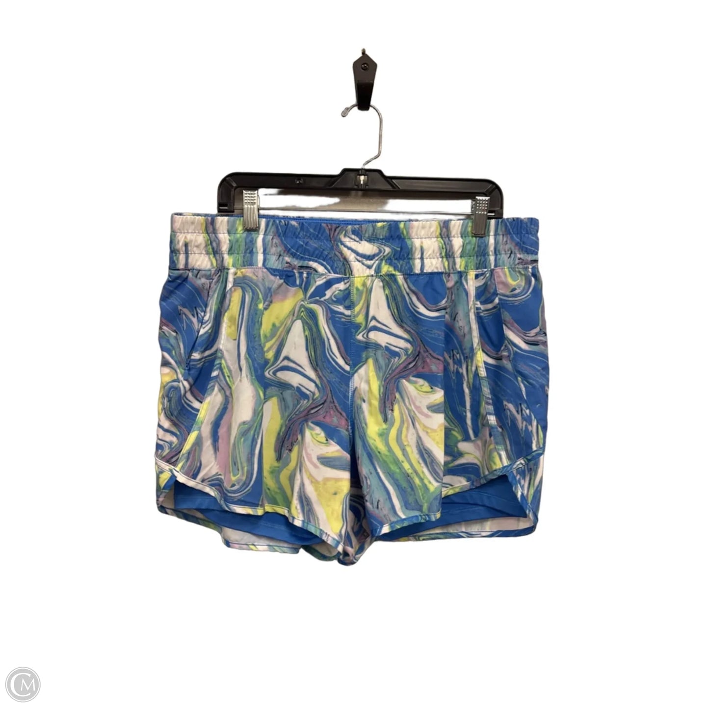 Athletic Shorts By Avia In Blue & Yellow, Size: Xl