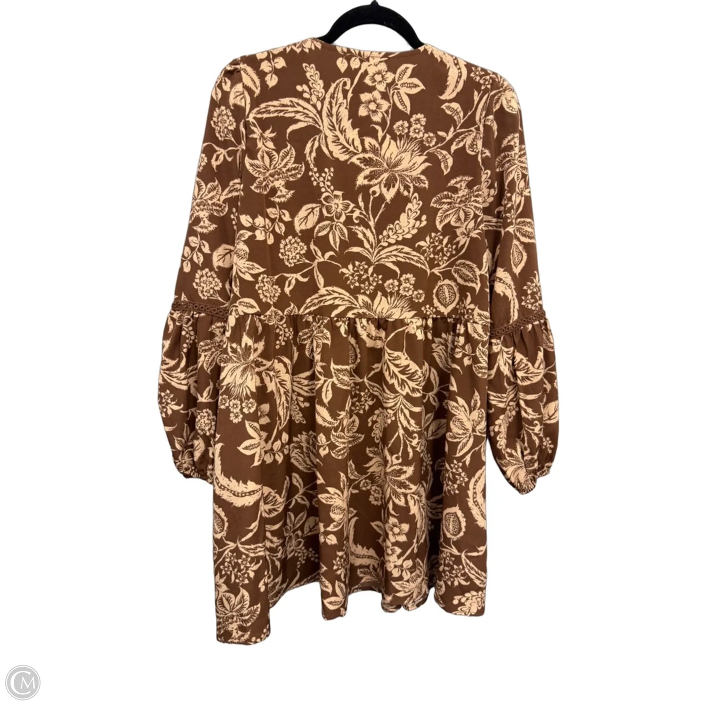 Dress Casual Short By Rusttydustty In Brown & Cream, Size: M