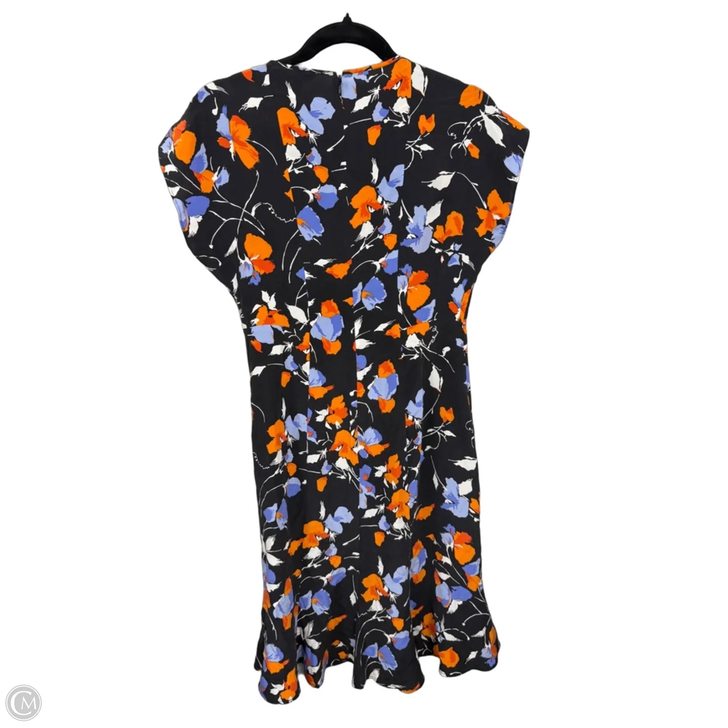Dress Casual Midi By Joie In Black & Orange, Size: 4
