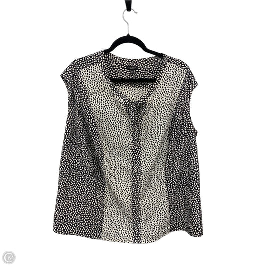 Top Sleeveless By Talbots In Black & Cream, Size: 2x