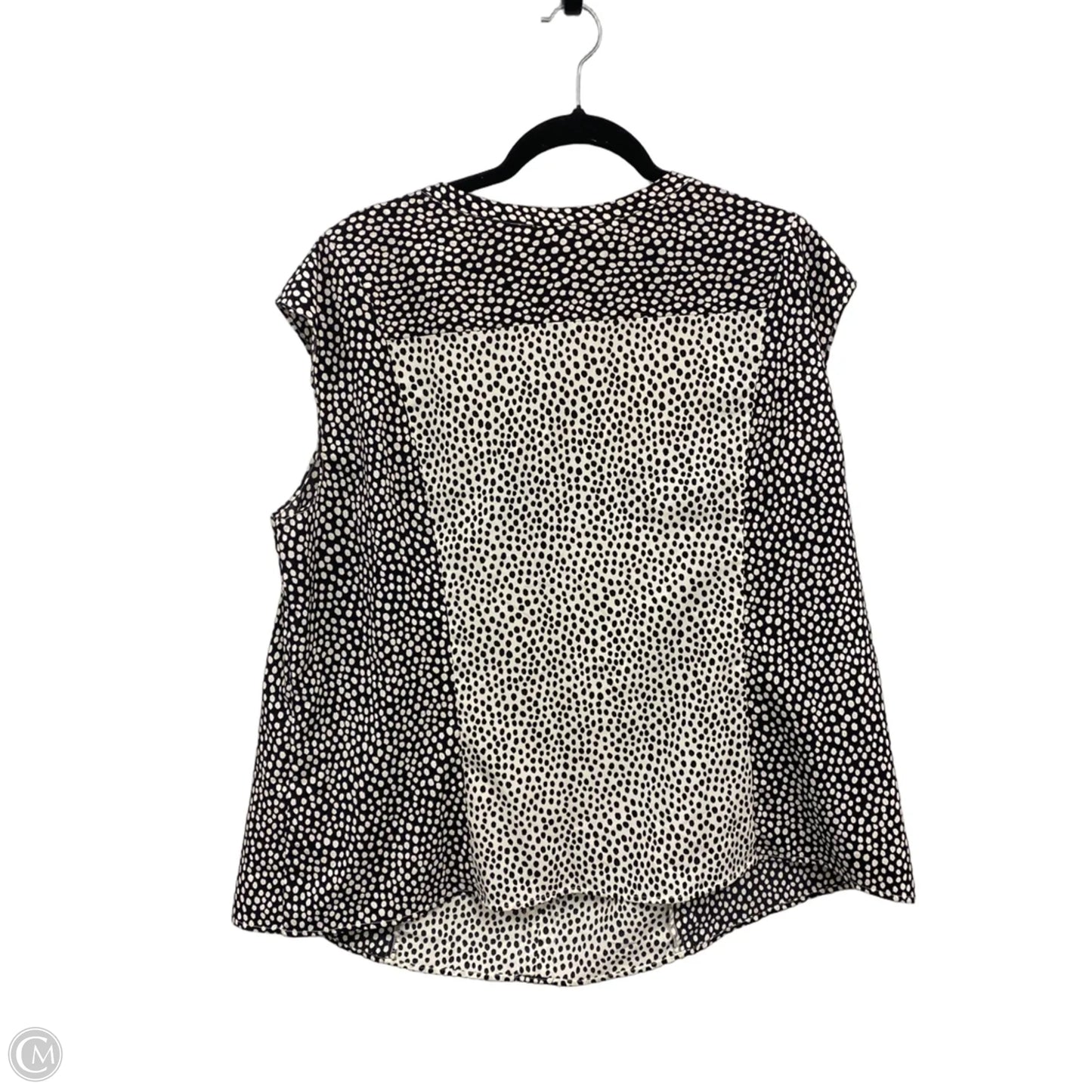 Top Sleeveless By Talbots In Black & Cream, Size: 2x