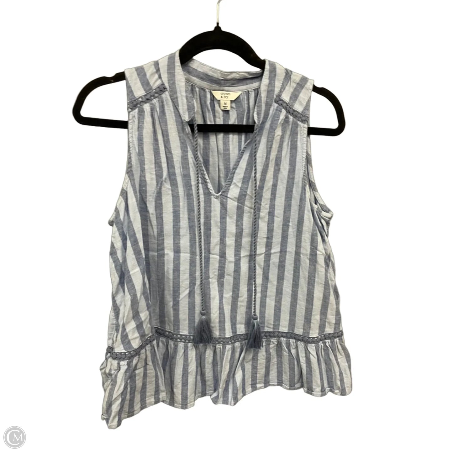 Top Sleeveless By Crown And Ivy In Blue, Size: M