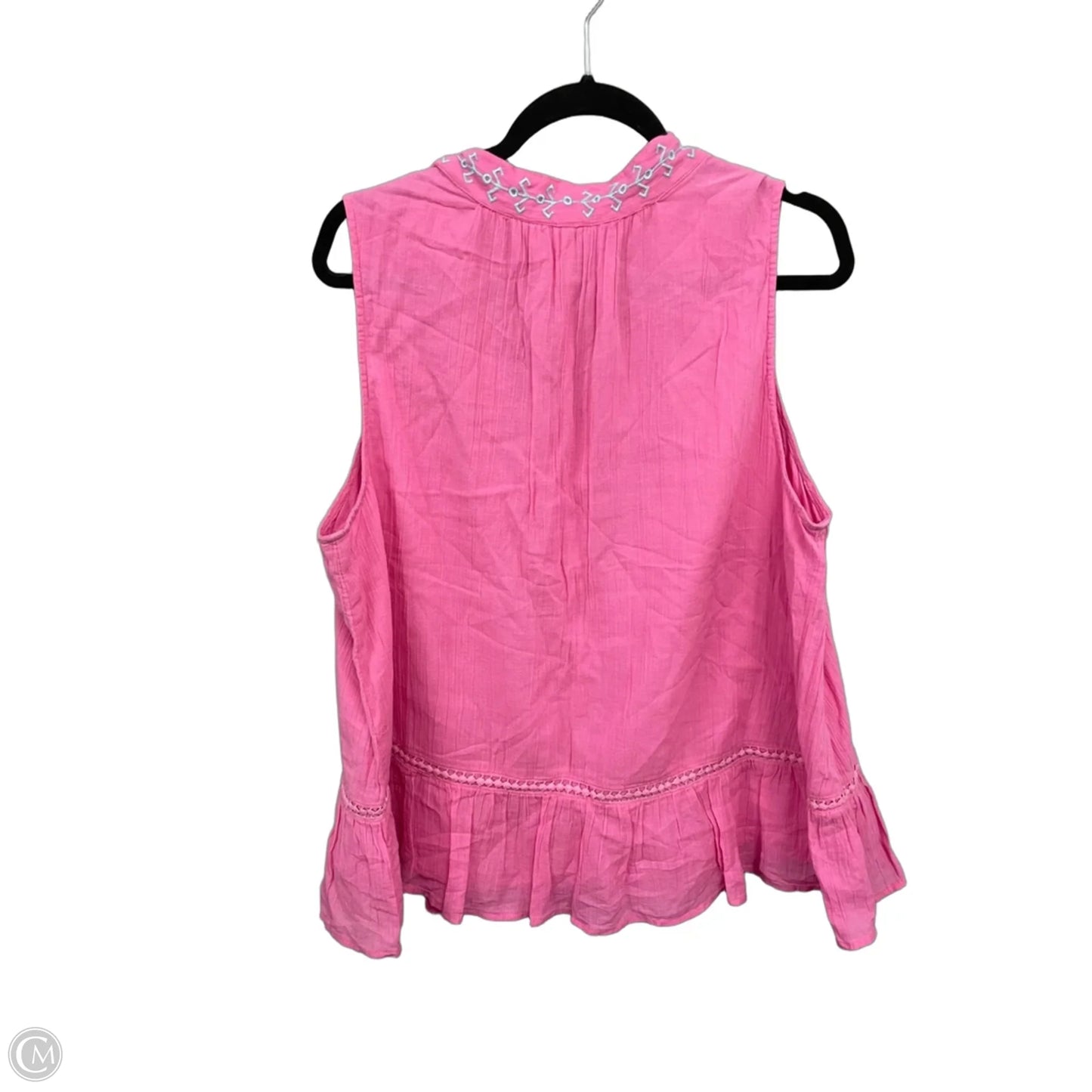 Top Sleeveless By Crown And Ivy In Blue & Pink, Size: 1x