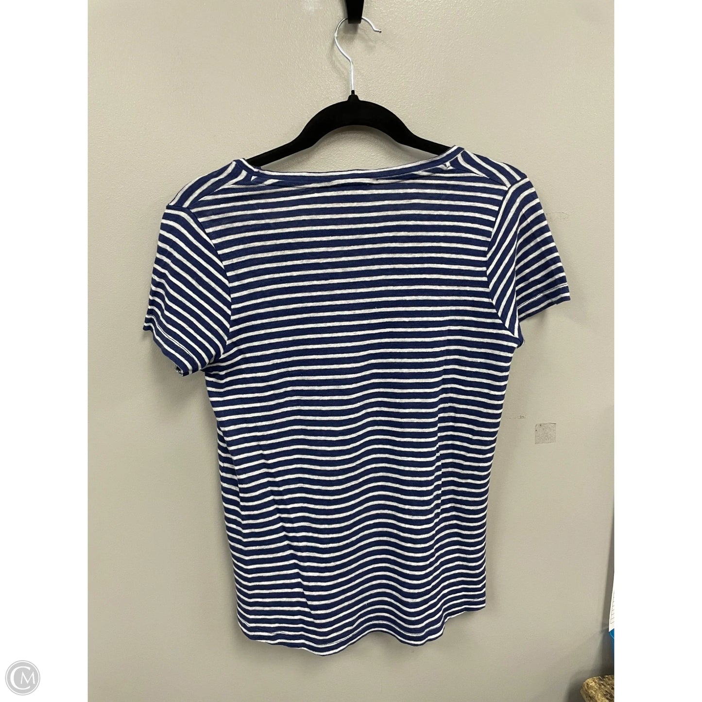 Top Short Sleeve By Vineyard Vines In Blue & White, Size: Xxs