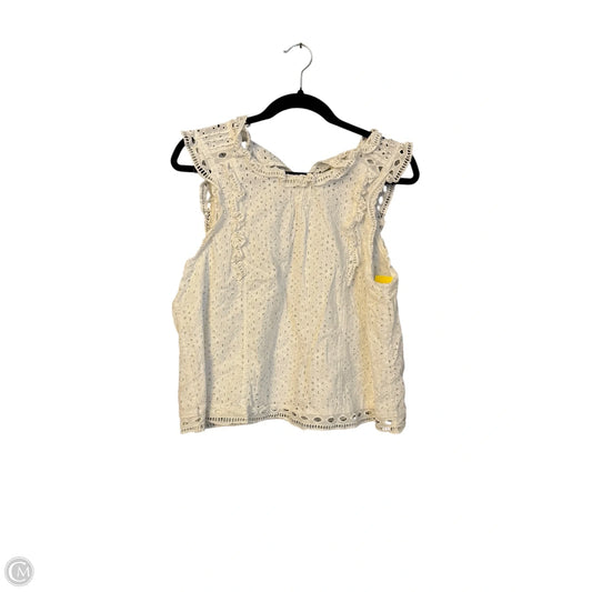 Blouse Short Sleeve By Maeve In Cream, Size: 12