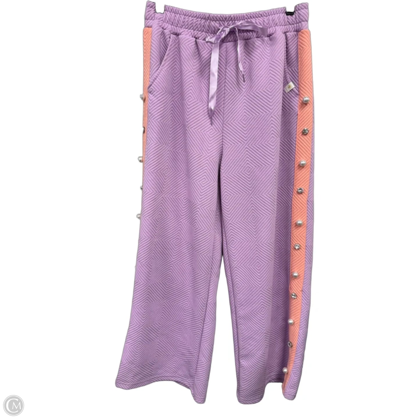Pants Set 2pc By Simply Southern In Orange & Purple, Size: L