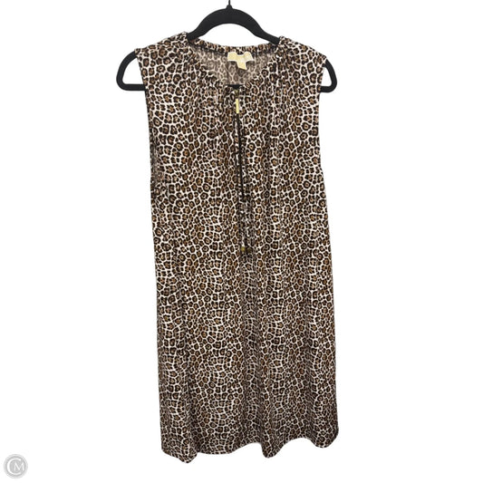 Dress Casual Short By Michael By Michael Kors In Brown & Cream, Size: 1x