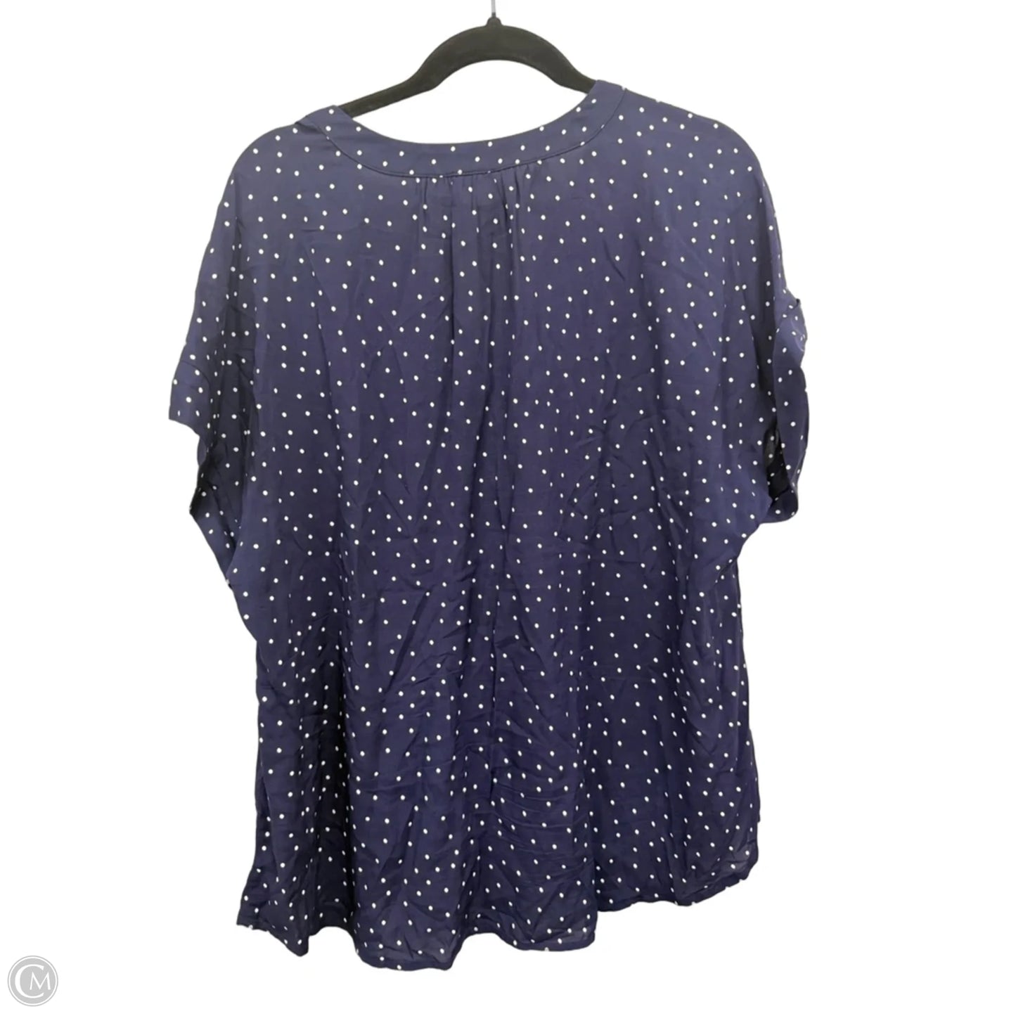 Top Short Sleeve By Gap In Blue & White, Size: Xl