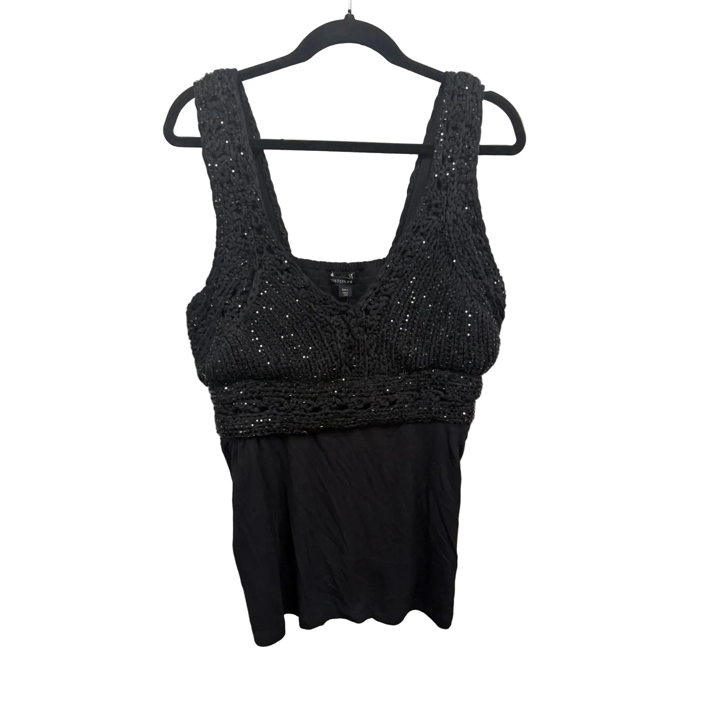 Top Sleeveless By Boston Proper In Black, Size: L
