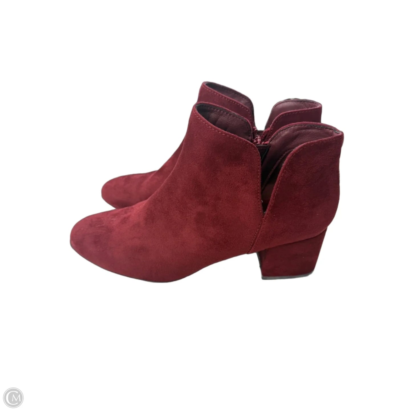 Boots Ankle Heels By Kim Rogers In Maroon, Size: 9