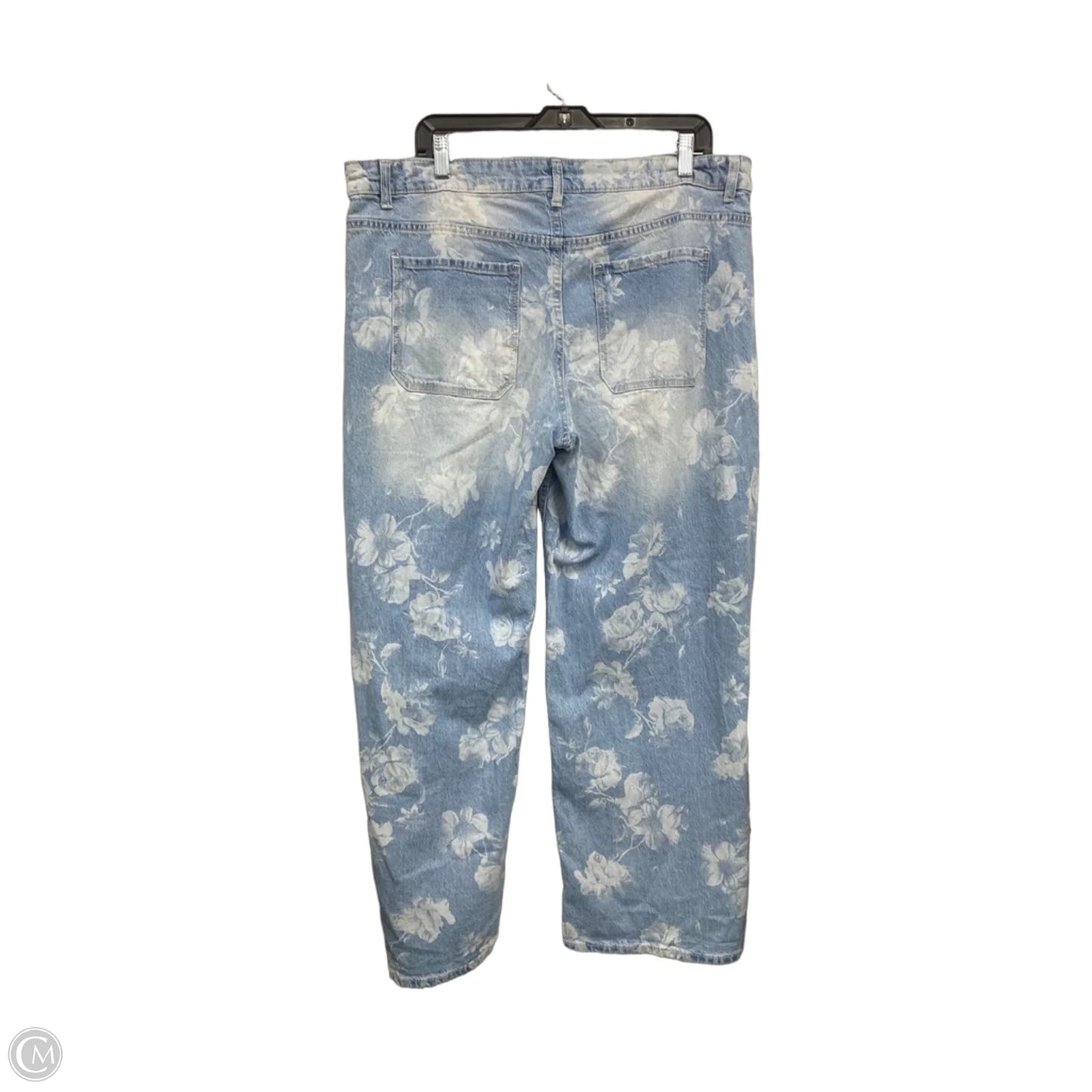 Jeans Wide Leg By No Boundaries In Blue & White, Size: 16