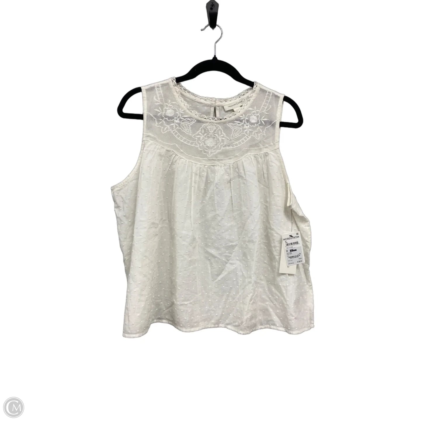 Top Sleeveless By Treasure And Bond In Cream, Size: Xl