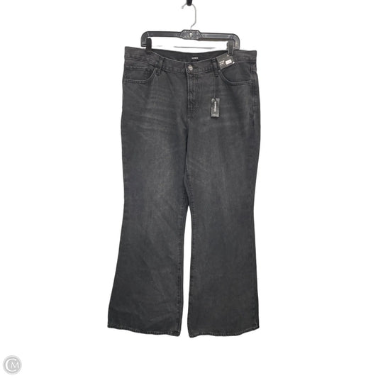 Jeans Flared By Express In Black, Size: 14