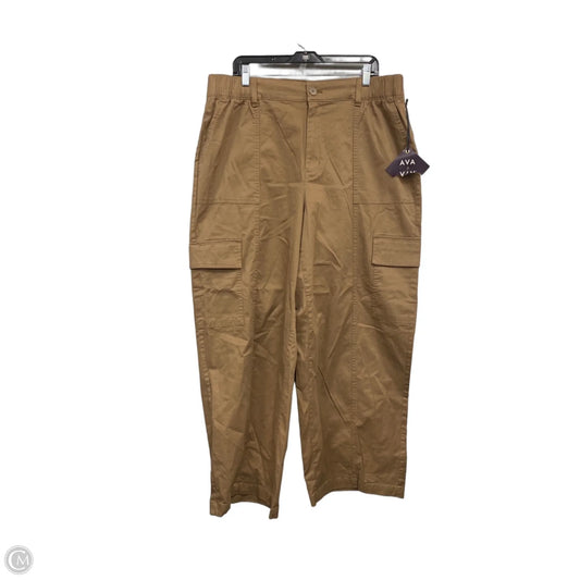 Pants Wide Leg By Ava & Viv In Brown, Size: Xxl