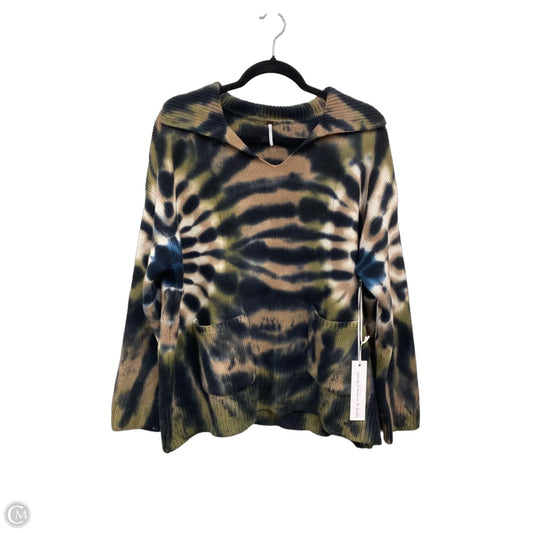 Sweater By Young Fabulous & Broke In Green & Tan, Size: L