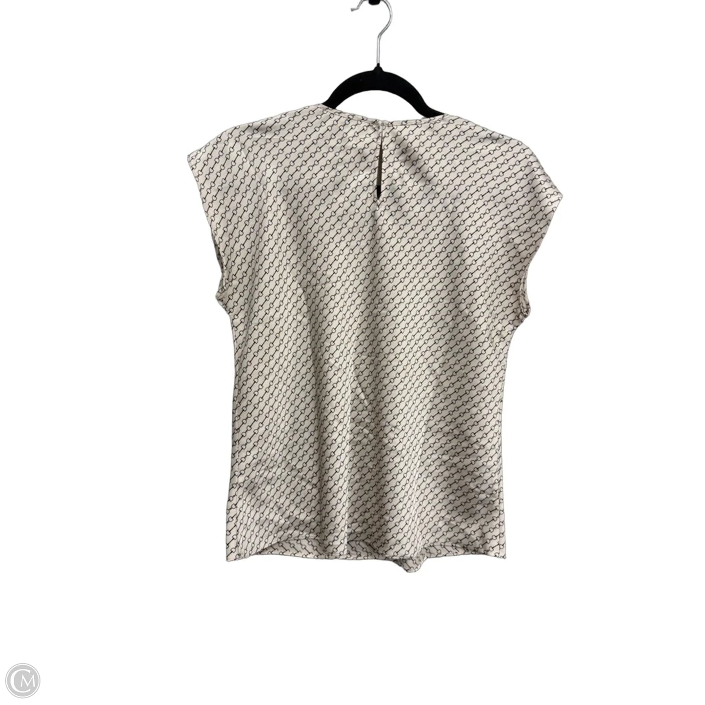 Top Short Sleeve By Express In Black & Cream, Size: S