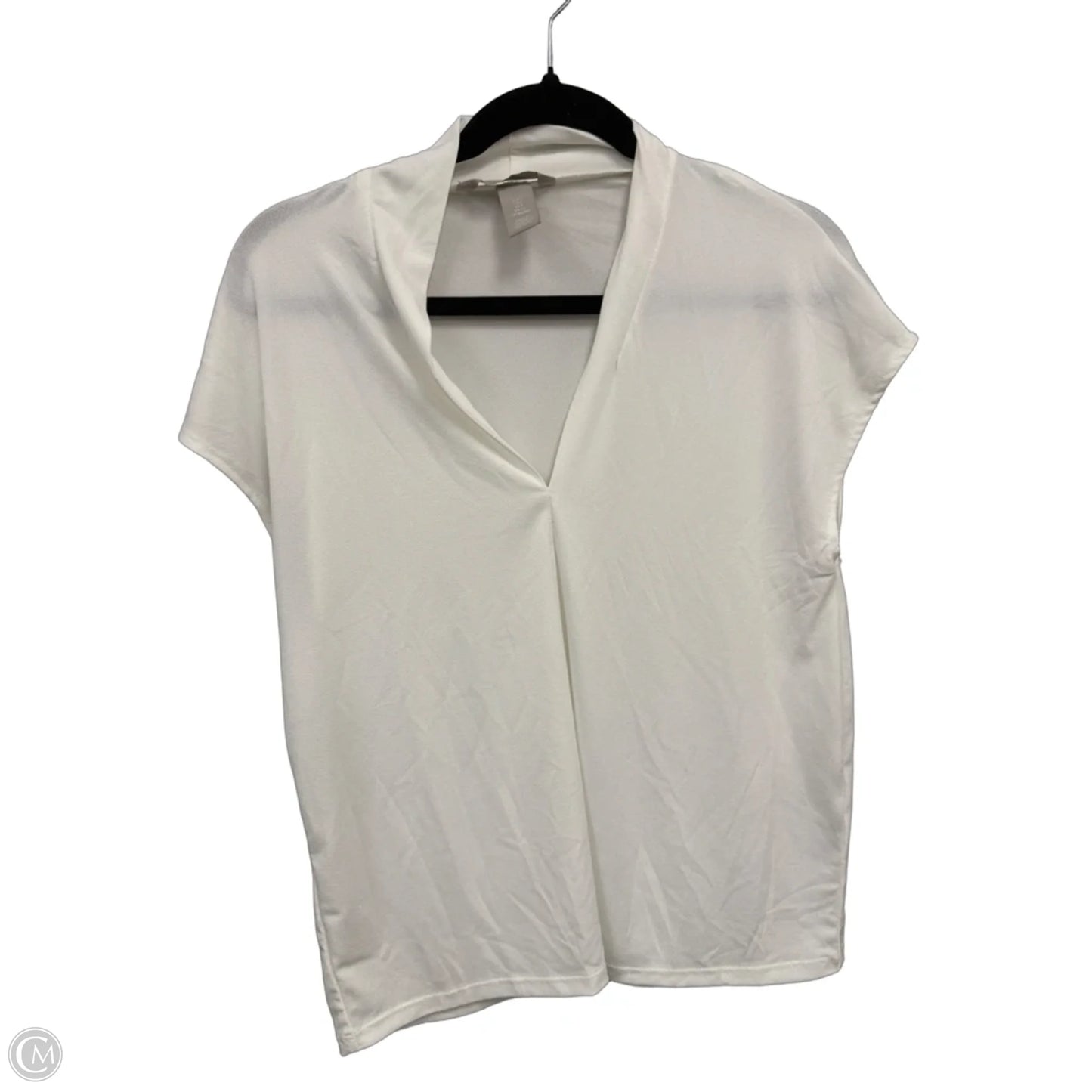Top Short Sleeve By H&m In Cream, Size: S
