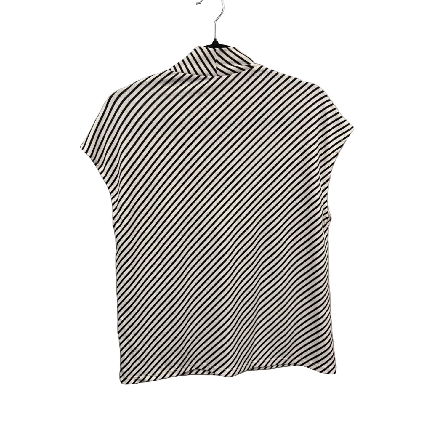Top Short Sleeve By H&m In Black & Cream, Size: S