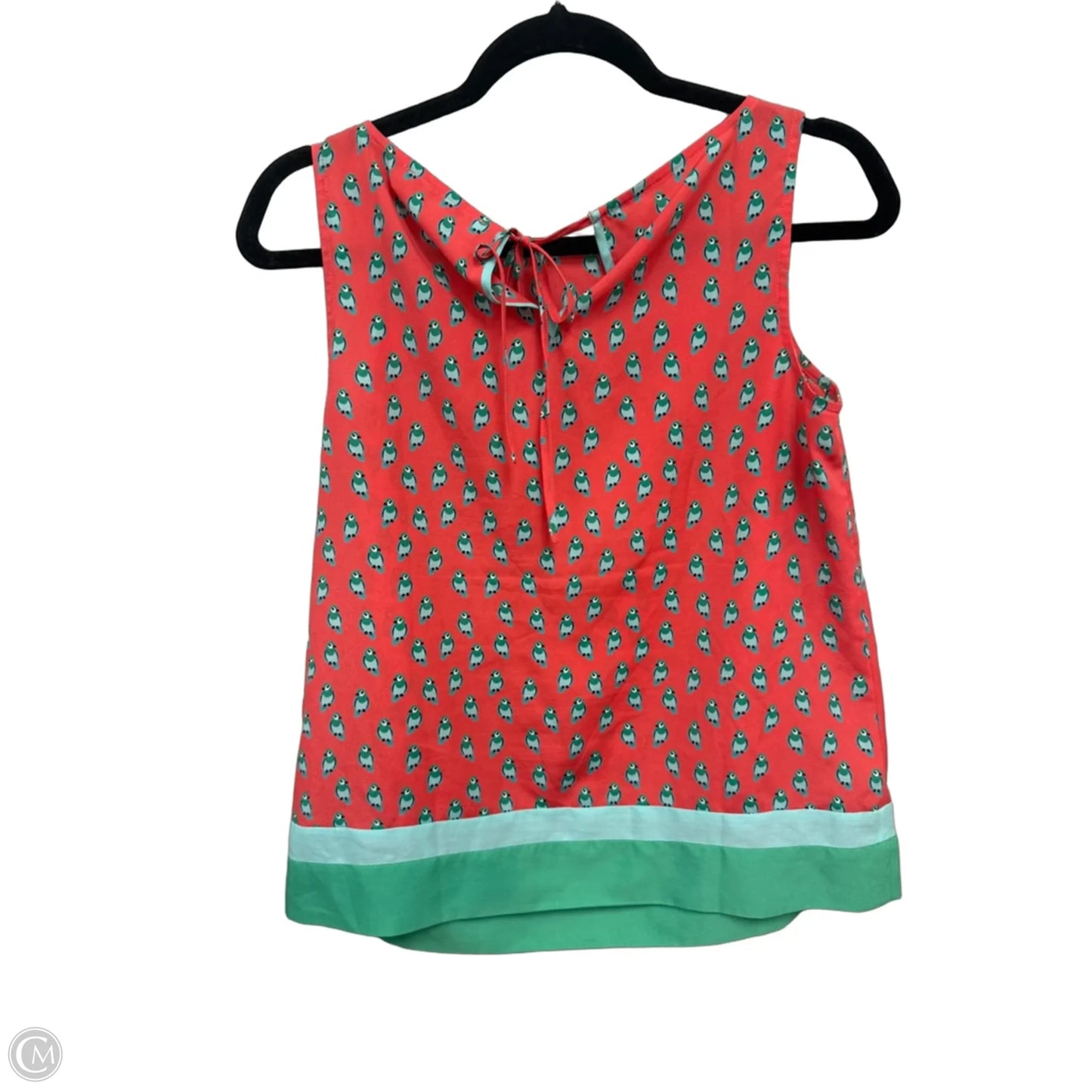 Top Sleeveless By Loft In Green & Orange, Size: Sp