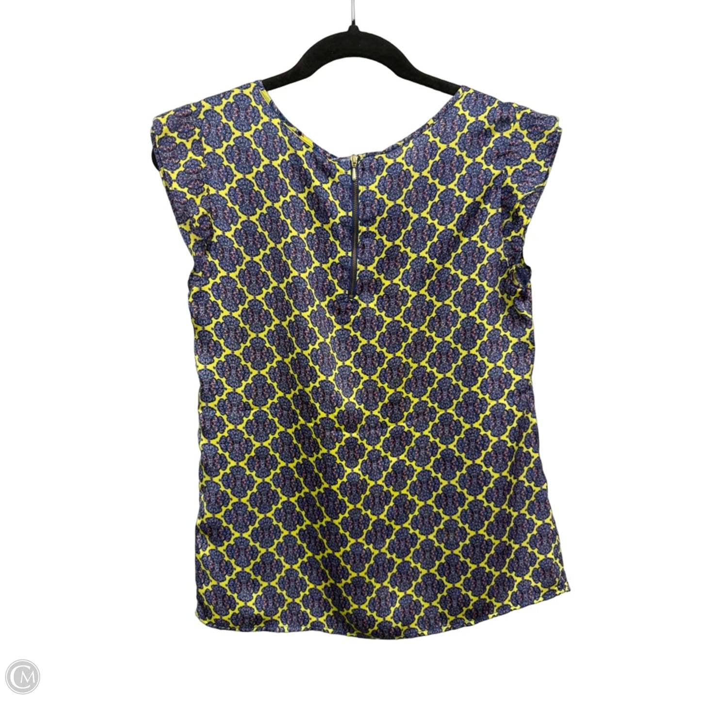 Top Short Sleeve By Limited In Blue & Yellow, Size: S