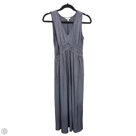 Dress Casual Midi By Time And Tru In Blue & White, Size: Xs