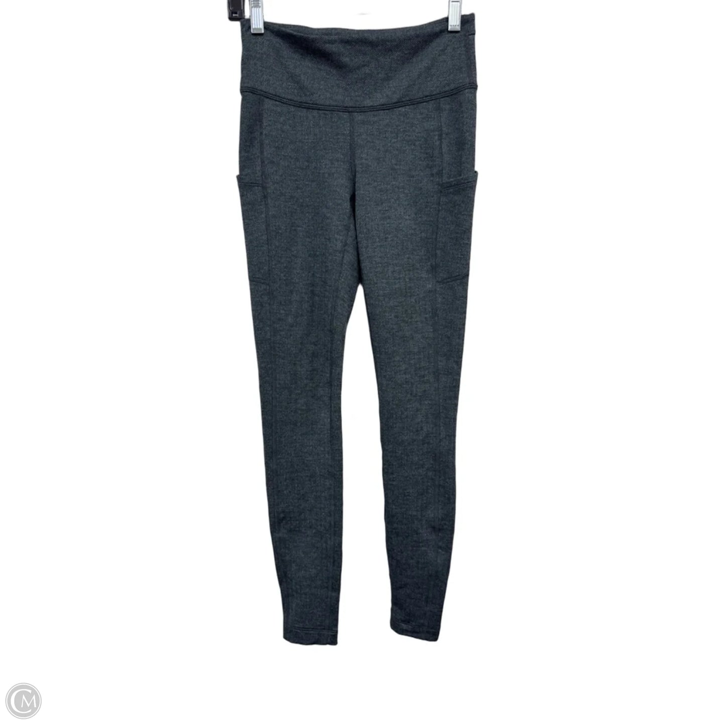 Athletic Leggings By Champion In Black & Grey, Size: Xs