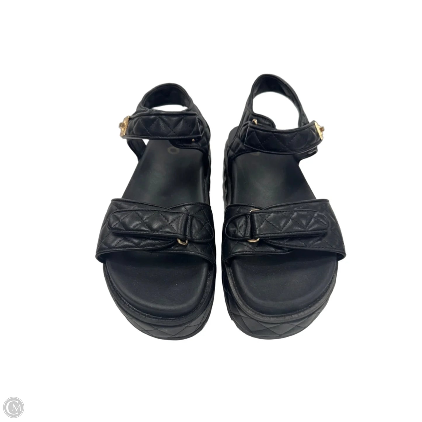 Sandals Flats By Khombu In Black, Size: 9