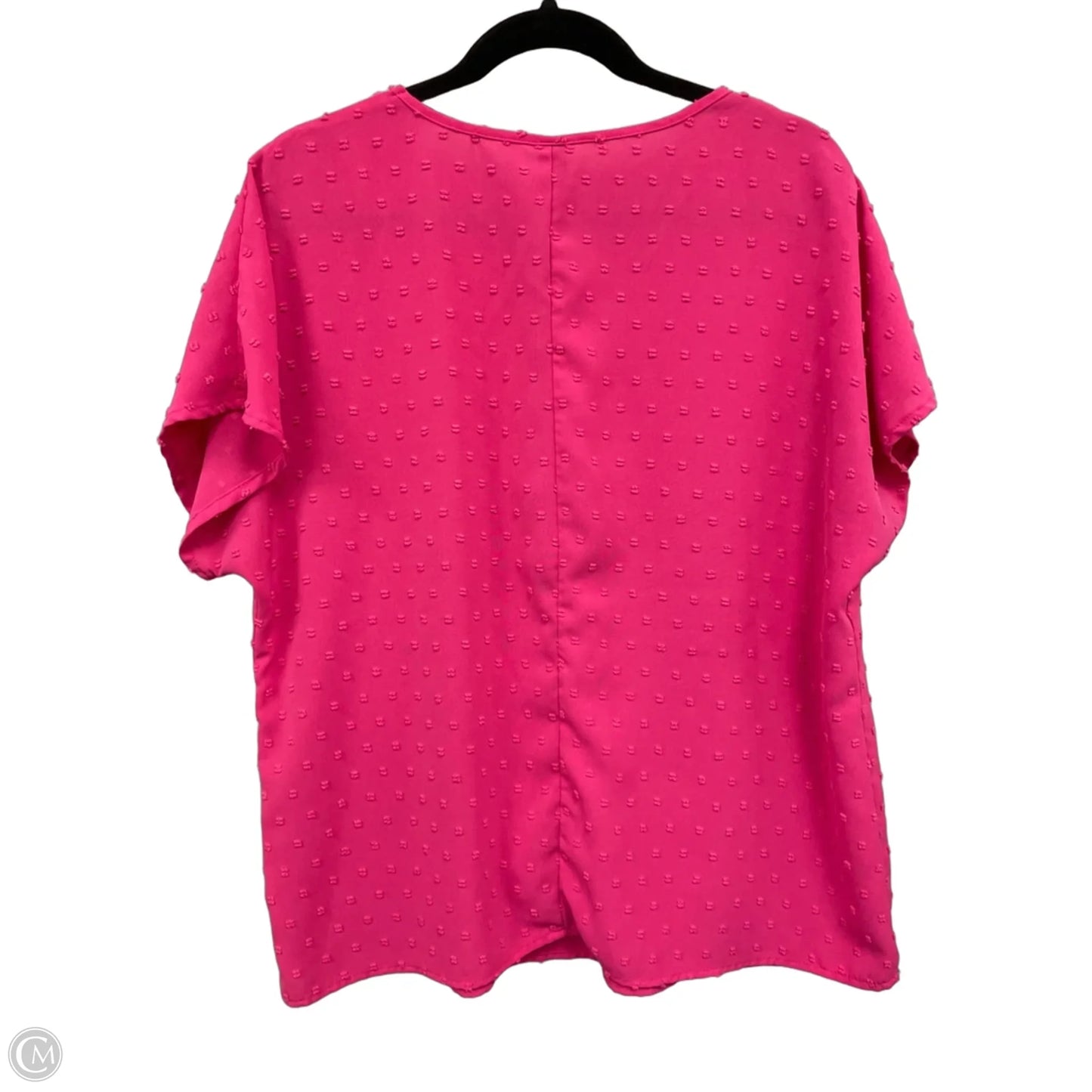 Top Short Sleeve By Shein In Pink, Size: Xl