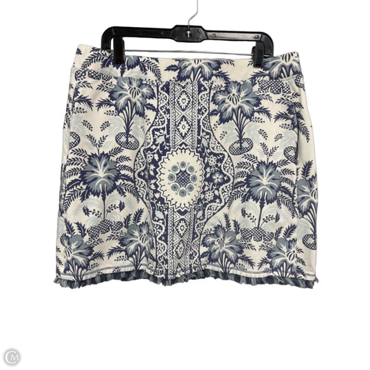 Skort By Spartina In Blue & Cream, Size: Xxl
