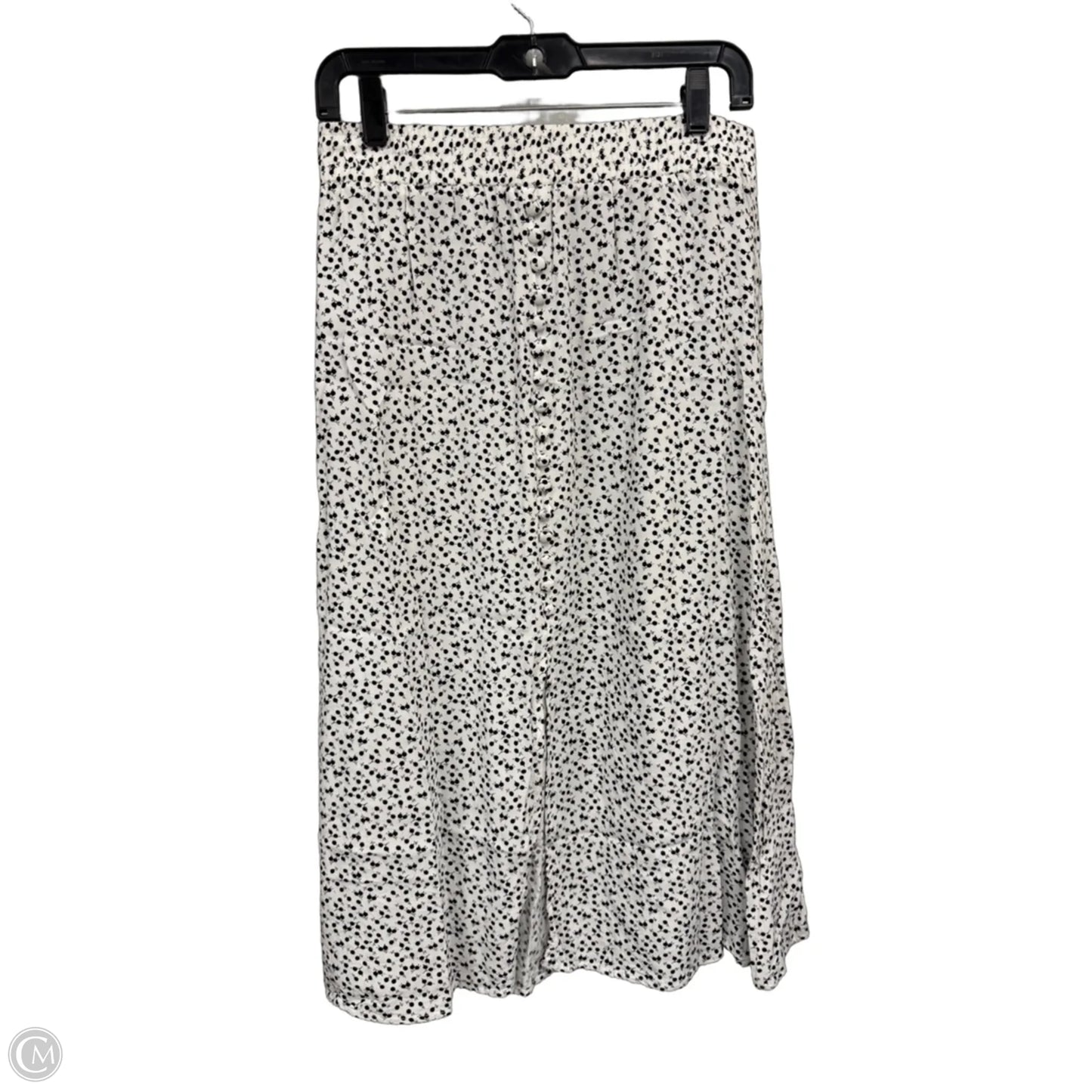 Skirt Midi By Loft In Black & White, Size: S