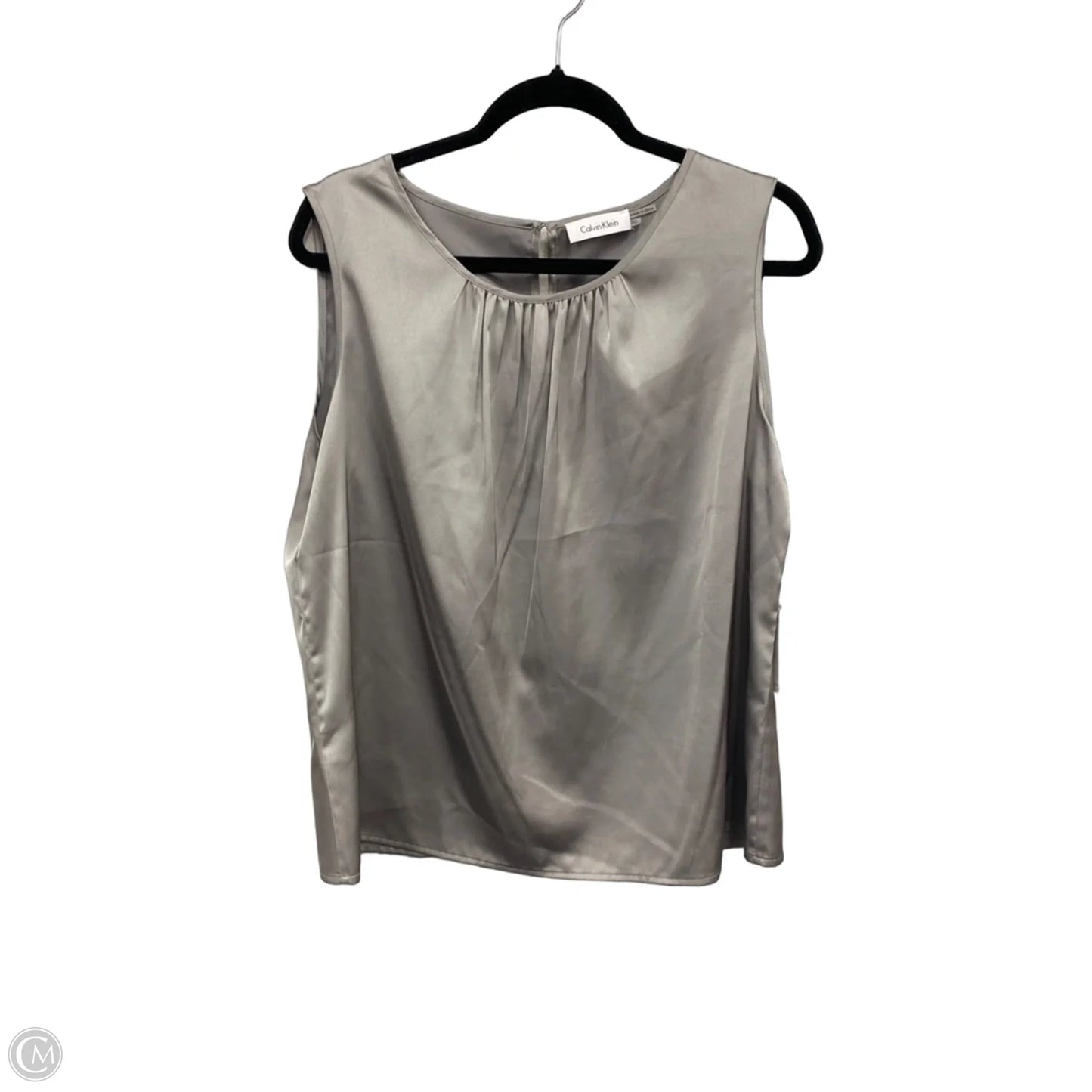 Top Sleeveless By Calvin Klein In Grey, Size: Xl