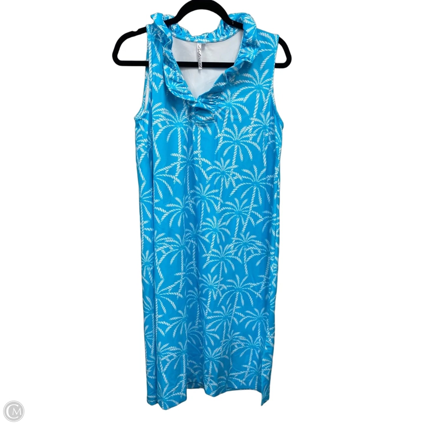 Dress Casual Midi By Lulu B In Blue & White, Size: Xl