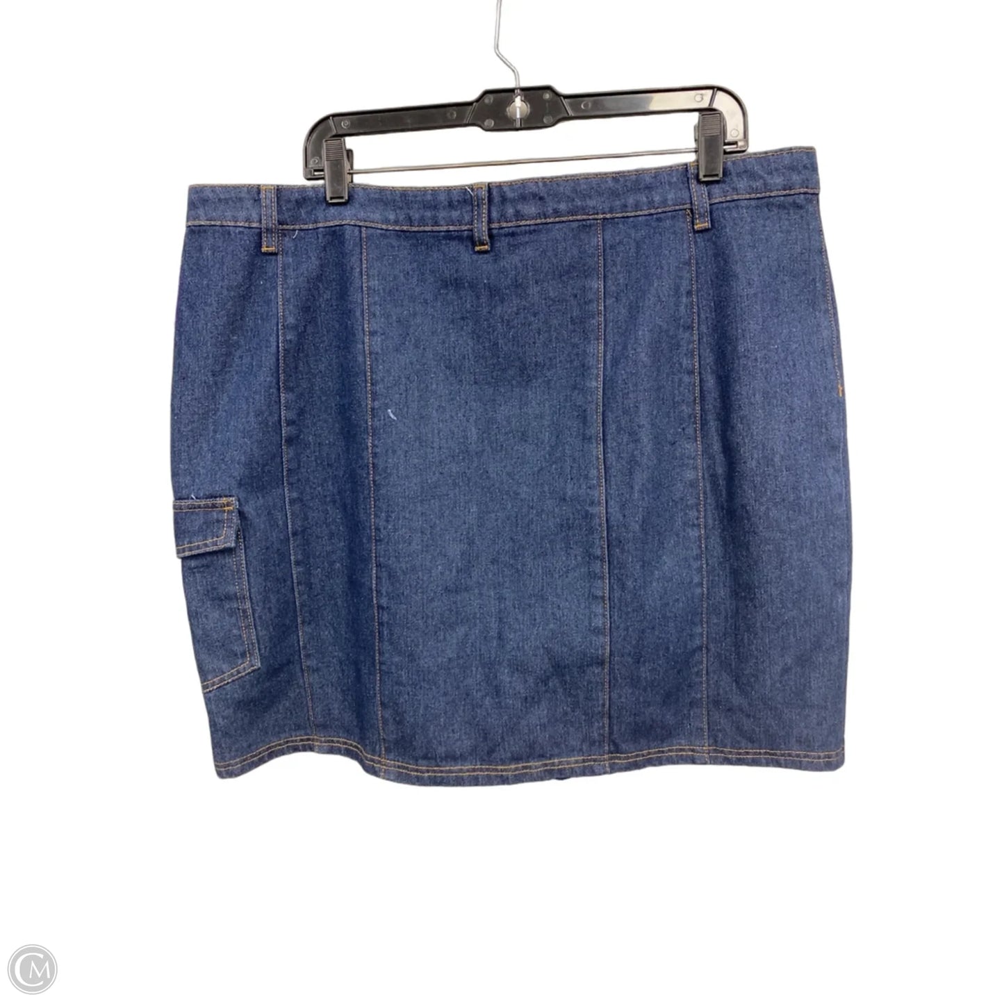 Skirt Mini & Short By Pretty Little Thing In Blue, Size: Xl