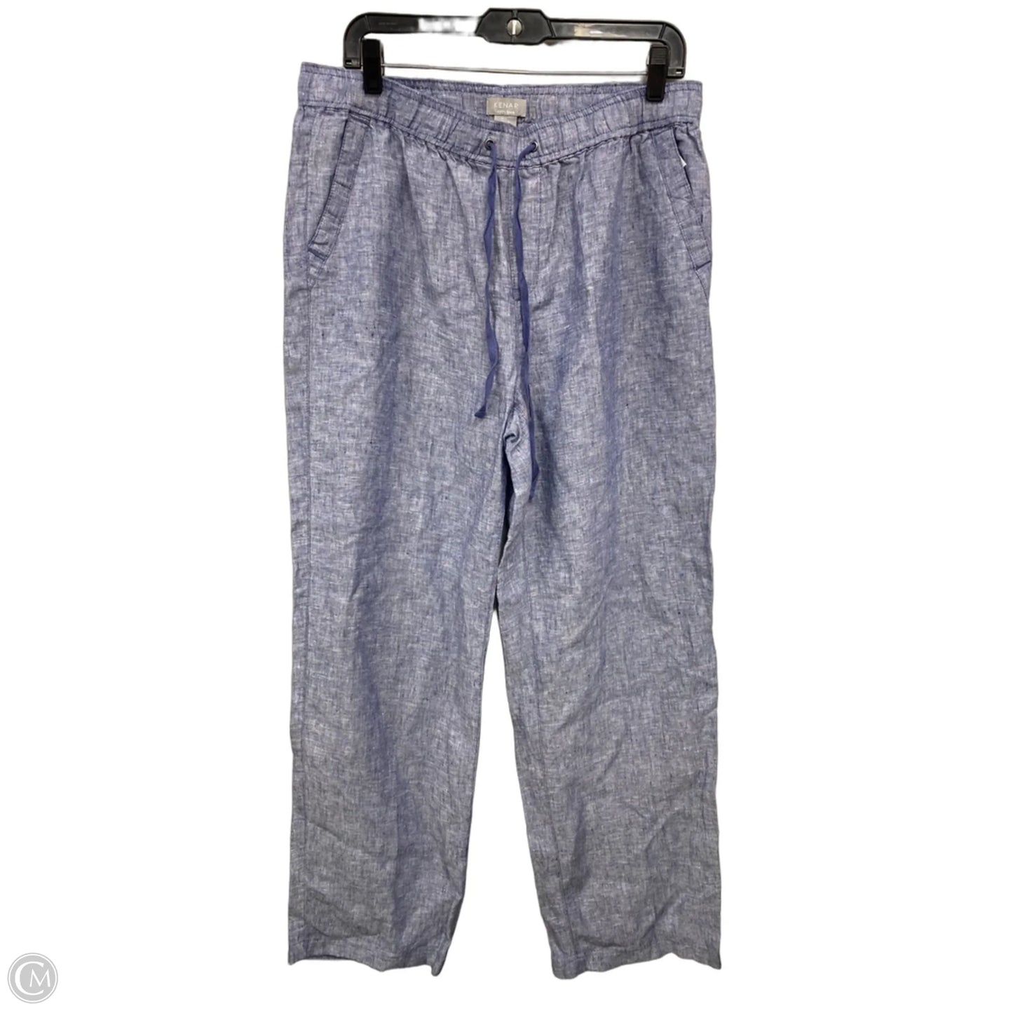 Pants Linen By Kenar In Blue, Size: L