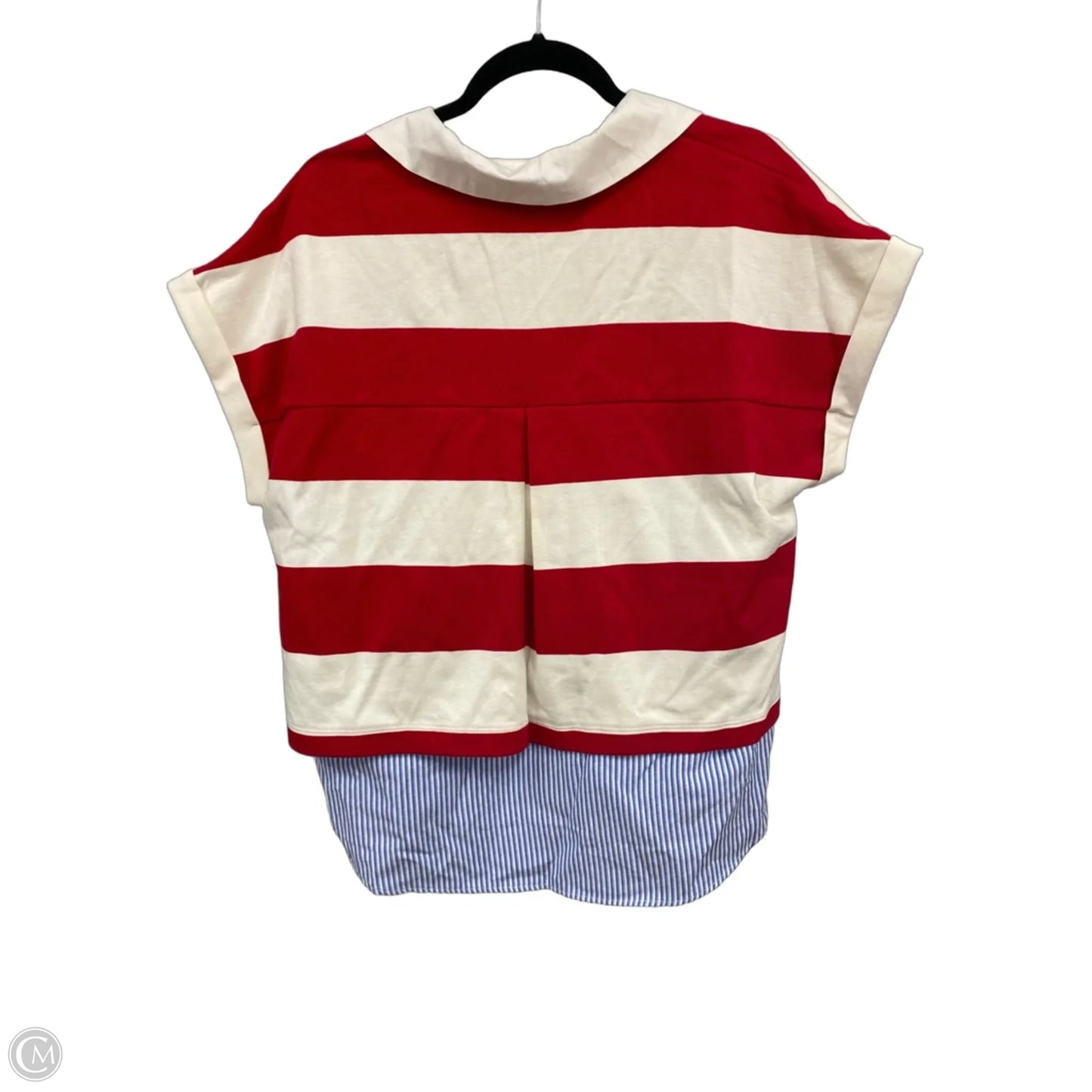 Top Short Sleeve By Entro In Blue & Red & White, Size: M