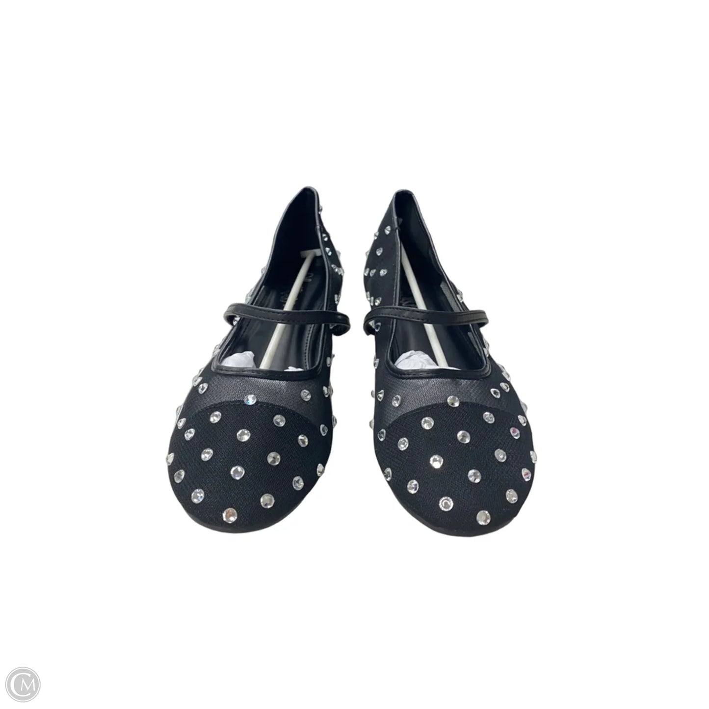 Shoes Flats By Clothes Mentor In Black & Silver, Size: 11