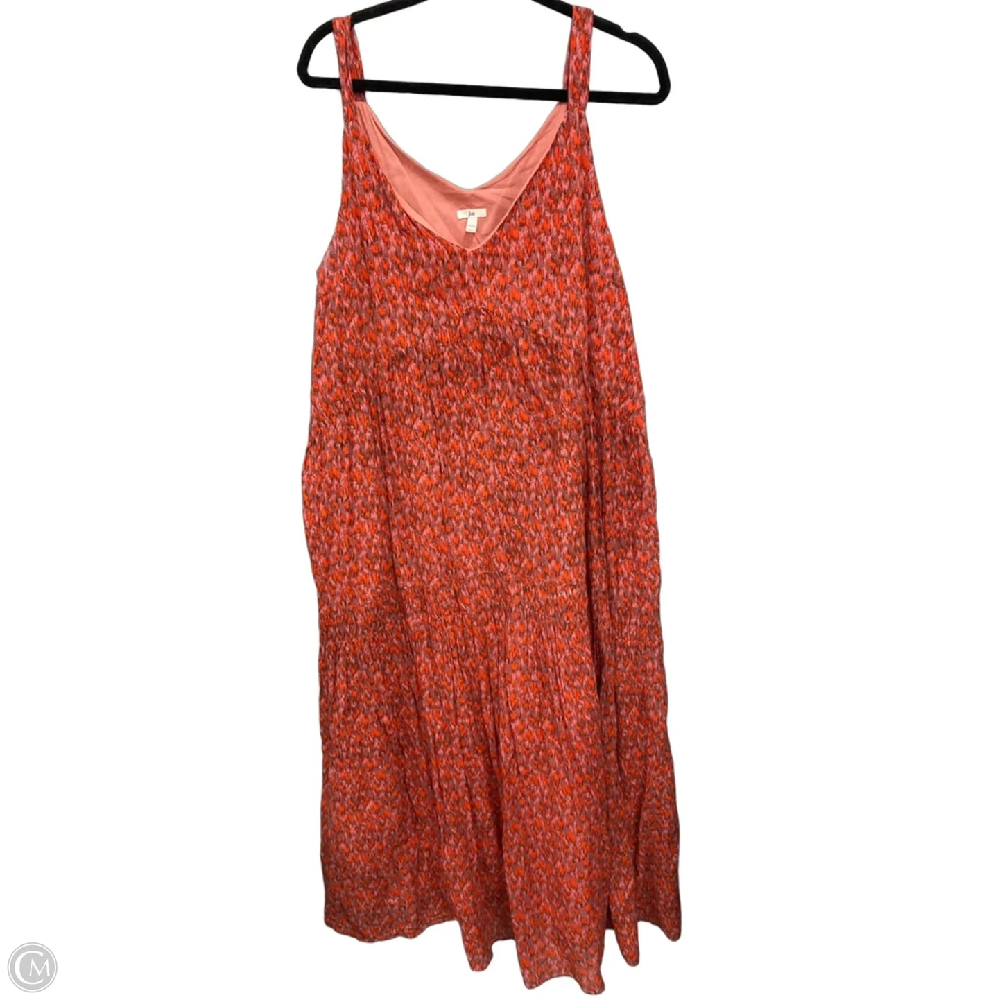 Dress Casual Midi By Joie In Black & Orange, Size: Xxl